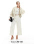 Фото #1 товара ASOS DESIGN Petite tailored culotte trouser in cream