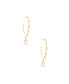 ფოტო #1 პროდუქტის Delicate Cubic Zirconia Charm Hoop Earrings