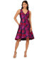 Women's Floral Jacquard High-Low-Hem Dress