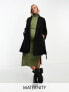 Фото #1 товара Mamalicious Maternity wrap front coat in black