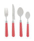 Фото #2 товара Bistro Picnic Polka Dot Stainless Steel 16 Piece Flatware Set, Service for 4