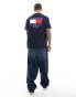 Tommy Jeans flag logo back print t-shirt in navy