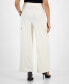 Women's Pleated Wide-Leg Cargo-Pocket Pants, Created for Macy's