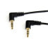 Фото #5 товара StarTech.com 3 ft Slim 3.5mm Right Angle Stereo Audio Cable - M/M - 3.5mm - Male - 3.5mm - Male - 0.91 m - Black