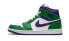 Фото #3 товара Кроссовки Nike Air Jordan 1 Mid Incredible Hulk (Зеленый, Фиолетовый)
