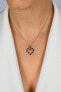 Фото #2 товара Gentle silver pendant with dark blue zircons PT19WB