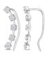 ფოტო #1 პროდუქტის Moissanite Curved Crawler Charm Earrings 5/8 ct. t.w in 10K White Gold