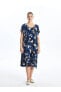 Фото #8 товара Платье женское с коротким рукавом LC WAIKIKI Grace V-образным вырезом с цветочным узором