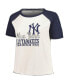 Women's White New York Yankees Plus Size Baseball Raglan T-Shirt