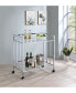 Фото #8 товара Cara 34.5" 2-Tier Rectangular Glass Serving Cart