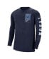 Men's Navy Villanova Wildcats Seasonal Max90 2-Hit Long Sleeve T-shirt