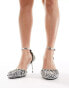 Azalea Wang Marise embellished heeled shoes in silver