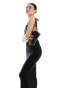 Фото #4 товара Missyempire ruched low back maxi dress in black