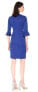 Donna Morgan 153702 Women's 3/4 Bell Sleeve Jacquard Dress Royal Sz. 4 US