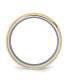 ფოტო #3 პროდუქტის Titanium Brushed Yellow IP-plated Beveled Edge Band Ring