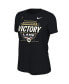 Women's Black Georgia Bulldogs College Football Playoff 2021 National Champions Locker Room Victory Lane T-shirt