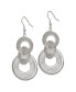Stainless Steel Polished Multiple Circle Dangle Earrings