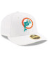 Фото #2 товара Men's White Miami Dolphins Historic Omaha Low Profile 59FIFTY Fitted Hat