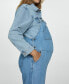 ფოტო #3 პროდუქტის Women's Maternity Denim Dungarees