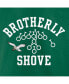 Фото #4 товара Men's Brotherly Shove Men's Kelly Green Philadelphia Eagles T-shirt