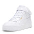 Фото #4 товара Puma Carina Street Mid Perforated Platform Womens White Sneakers Casual Shoes 3