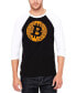 ფოტო #1 პროდუქტის Men's Bitcoin Raglan Word Art T-shirt