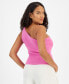 ფოტო #2 პროდუქტის Women's One-Shoulder Sleeveless Ribbed Sweater, Created for Macy's