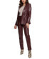 ფოტო #4 პროდუქტის Women's Kelly Faux-Leather Straight-Leg Pants