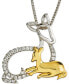 Фото #2 товара Macy's diamond Dear Mother & Child 18" Pendant Necklace (1/10 ct. t.w.) in Sterling Silver & 10k Gold