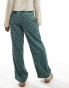 Фото #3 товара Vero Moda wide leg tie waist trousers with textured applique in green