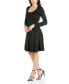 Фото #3 товара Women's Classic Long Sleeve Flared Mini Dress