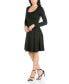 ფოტო #3 პროდუქტის Women's Classic Long Sleeve Flared Mini Dress