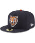 ფოტო #1 პროდუქტის Men's Navy Detroit Tigers Cooperstown Collection Wool 59FIFTY Fitted Hat