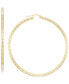ფოტო #1 პროდუქტის Medium Textured Hoop Earrings in 14k Gold