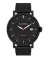 Фото #1 товара Black Dial with Black Plated Steel and Black Plated Steel Mesh Watch 44 mm