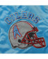Men's Light Blue and Red Houston Oilers Locker Room Throwback Satin Varsity Full-Snap Jacket