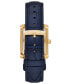 ფოტო #3 პროდუქტის Women's Emery Three-Hand Navy Genuine Leather Watch 33mm x 27mm