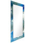 Фото #2 товара 'Subtle Blues' Rectangular On Free Floating Printed Tempered Art Glass Beveled Mirror, 54" x 28"