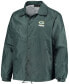 ფოტო #5 პროდუქტის Men's Green Green Bay Packers Coaches Classic Raglan Full-Snap Windbreaker Jacket