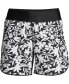 Фото #1 товара Women's 5" Quick Dry Elastic Waist Board Shorts Swim Cover-up Shorts with Panty Print