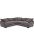 Фото #2 товара Rhyder 3-Pc. 'L' Shaped Fabric Sectional Sofa, Created for Macy's