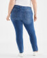 Фото #4 товара Plus Size Mid-Rise Slim-Leg Stretch Jeans