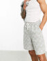 Фото #1 товара ASOS DESIGN co-ord textured wide shorts in mid length in check