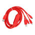 Фото #1 товара Multifunctional 4-in-1 cable with USB A - USB B, miniUSB, microUSB, USB type C connector - 180cm - red - SparkFun CAB-21272