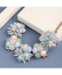 ფოტო #2 პროდუქტის Women's Gold Cluster Stone Statement Necklace