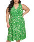 Фото #5 товара Plus Size Floral-Print Fit & Flare Dress