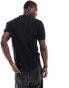 River Island knitted polo in black