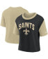 ფოტო #3 პროდუქტის Women's Gold, Black New Orleans Saints High Hip Fashion T-shirt