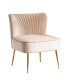 25" Wide Upholstered Tufted Velvet Accent Chair With Metal Leg