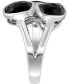 ფოტო #4 პროდუქტის EFFY® Onyx Triple Stone Statement Ring in Sterling Silver